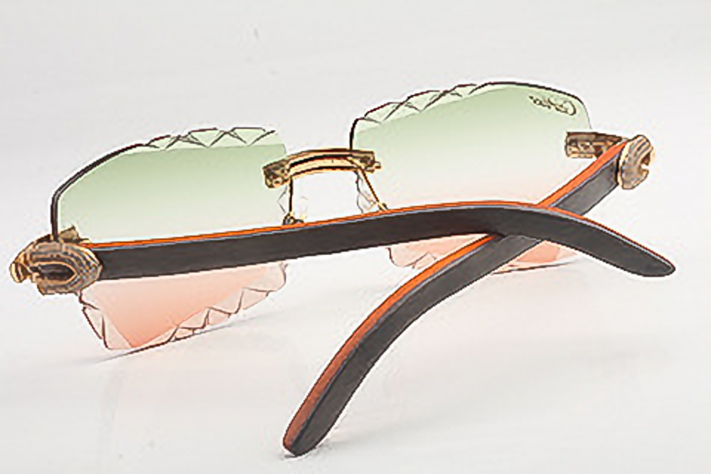 Micro Pave Diamond Carti Orange and Black Woods (Diamond Cut/Green and Red Tint)