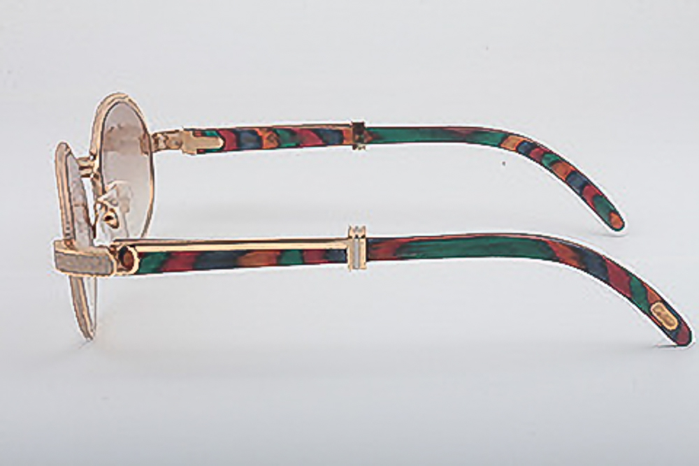 Diamond Oval Carti Peacock Woods (Brown Tint)