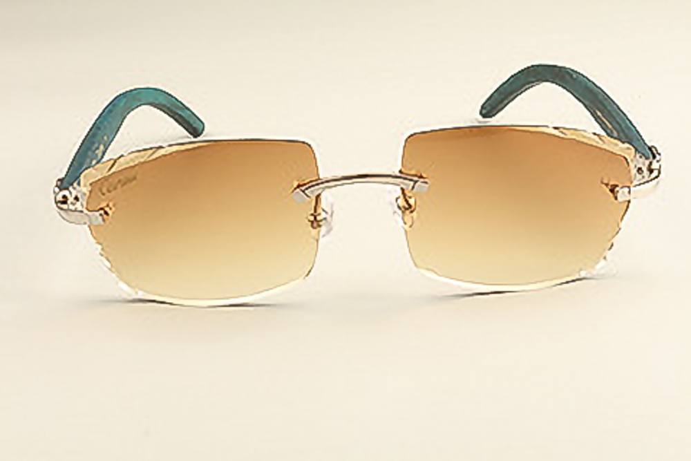 Teal Carti Woods (Diamond Cut/Brown Tint)