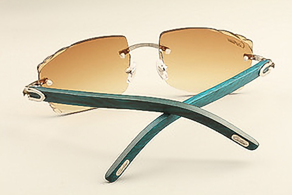 Teal Carti Woods (Diamond Cut/Brown Tint)
