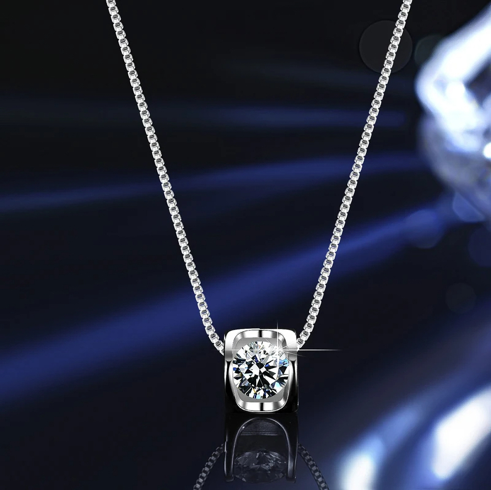 The Celeste Set™ – 4.0 Carat D VVS Moissanite Earrings, Pendant & Ring in 925 Sterling Silver (Certified Jewelry Set)