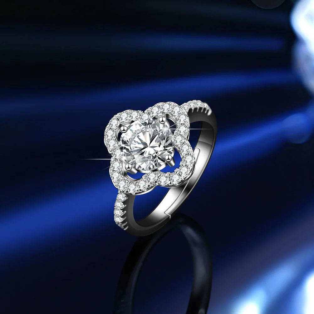 The Elowen Set™ – 4.0 Carat Moissanite Pendant, Earrings & Ring Set in 925 Sterling Silver with GRA Certification