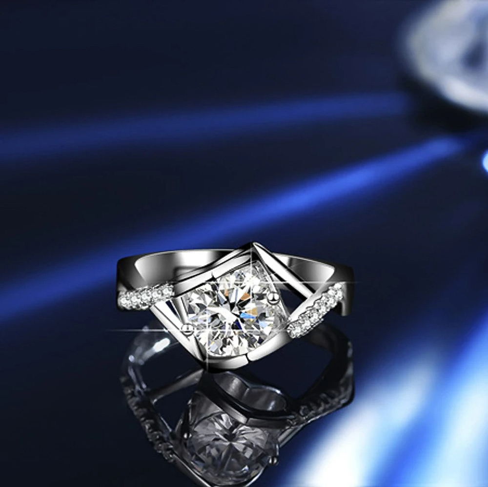 The Donovan Set™ – 4.0 Carat Moissanite Jewelry Set in 925 Sterling Silver with GRA Certification (Earrings, Necklace, Ring)