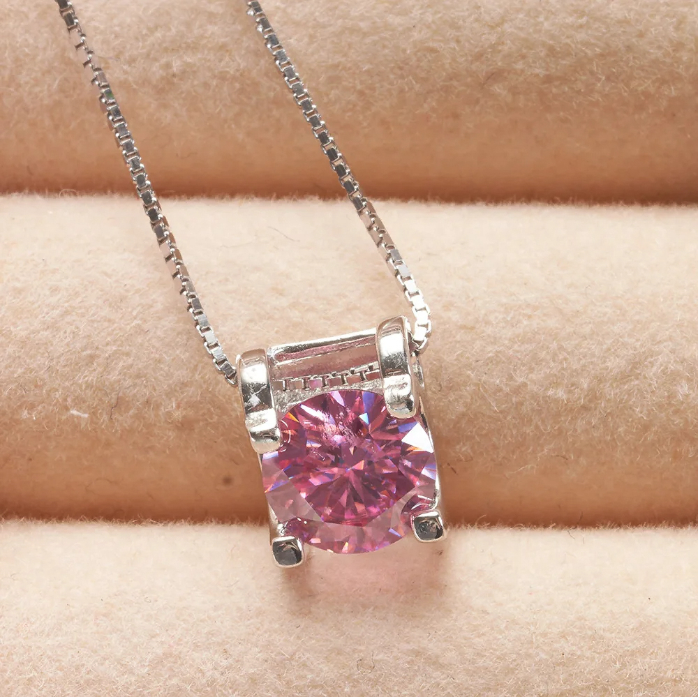 The Lysandre Set™ – Colored Moissanite Necklace & Earring Set in 925 Sterling Silver | GRA Certified | Diamond Tester Approved