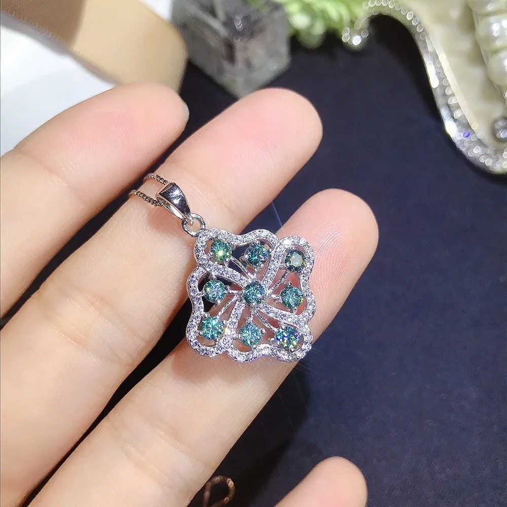 The Nyra Radiance™ – 4.5ct Total Moissanite Cluster Halo Earrings in 925 Sterling Silver or Gold Finish (D Color, VVS1 Clarity)