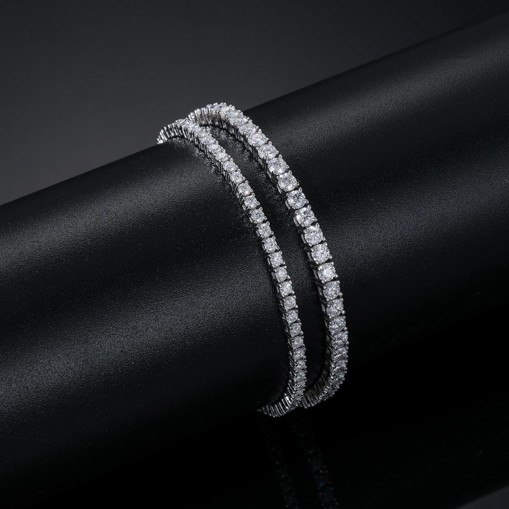 Seraphyne Adjustable Moissanite Tennis Bracelet – D Color VVS Certified 925 Sterling Silver | Luxury Fine Jewelry Gift