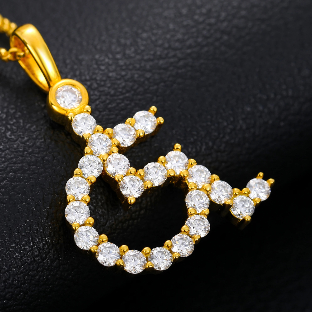 Galeno Moissanite Wheelchair Symbol Pendant Necklace | S925 Silver Iced Medical Emblem Jewelry