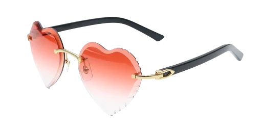 Heart-Shaped Carti All Black Buffs 2 ( Diamond-Cut/ Red Tint)