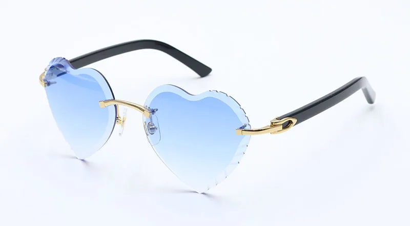 Heart-Shaped Carti All Black Buffs 2 ( Diamond-Cut/ Blue Tint)