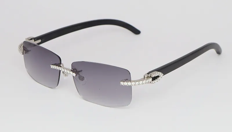 All Black Cart Buffs with White Moissanite Diamonds (Black Tint)
