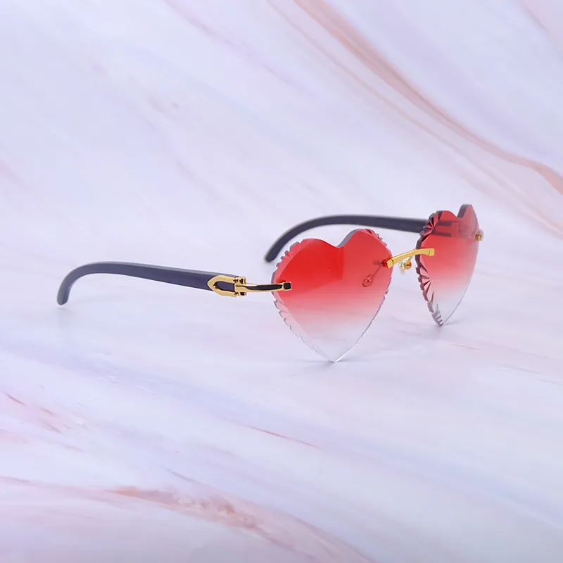 Heart-Shaped Carti All Black Buffs ( Diamond-Cut/ Red Tint)