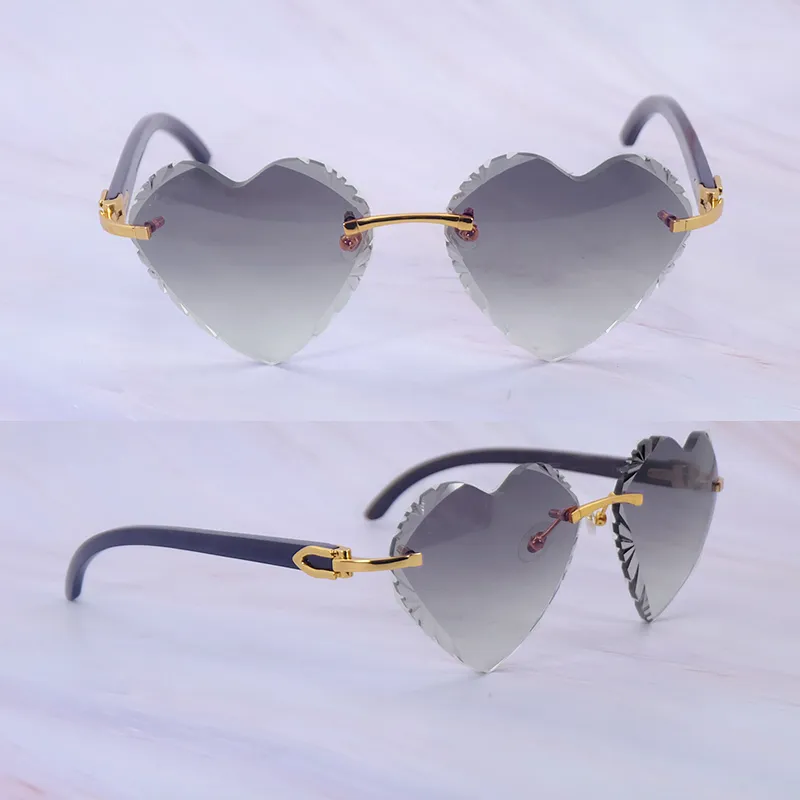 Heart-Shaped Carti All Black Buffs ( Diamond-Cut/ Black Tint)