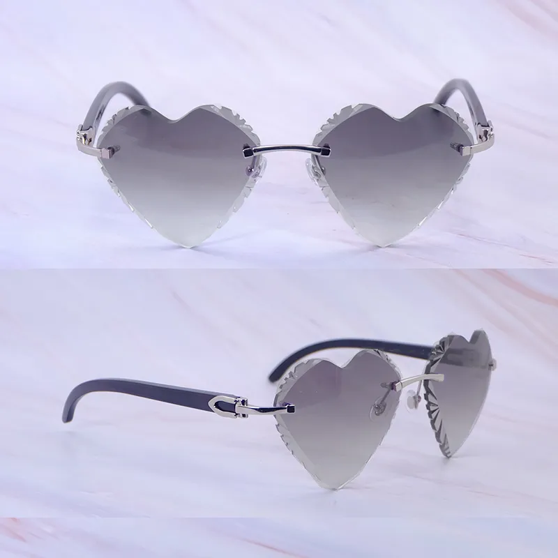 Heart-Shaped Carti All Black Buffs ( Diamond-Cut/ Black Tint)