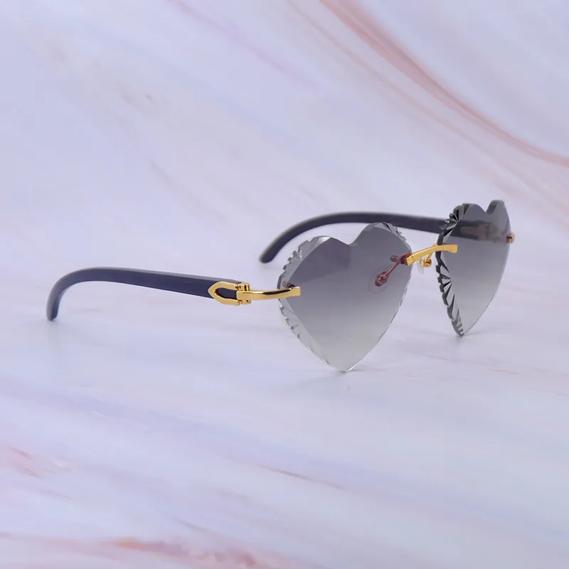 Heart-Shaped Carti All Black Buffs ( Diamond-Cut/ Black Tint)