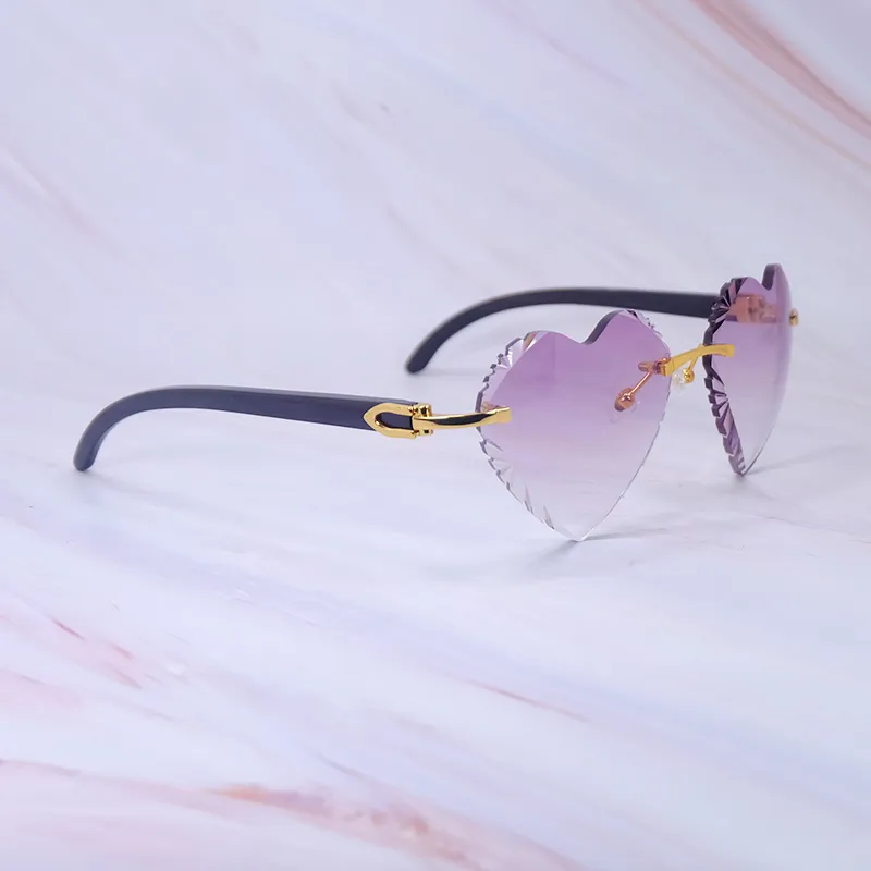Heart-Shaped Carti All Black Buffs ( Diamond-Cut/ Pink Tint)