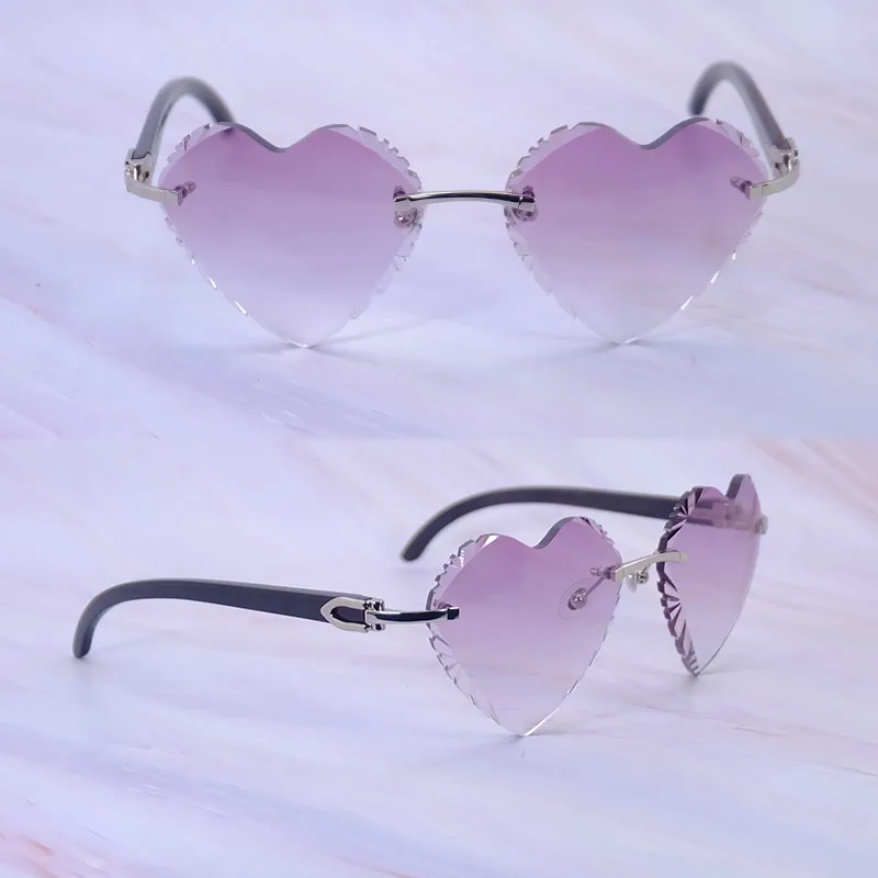 Heart-Shaped Carti All Black Buffs ( Diamond-Cut/ Pink Tint)