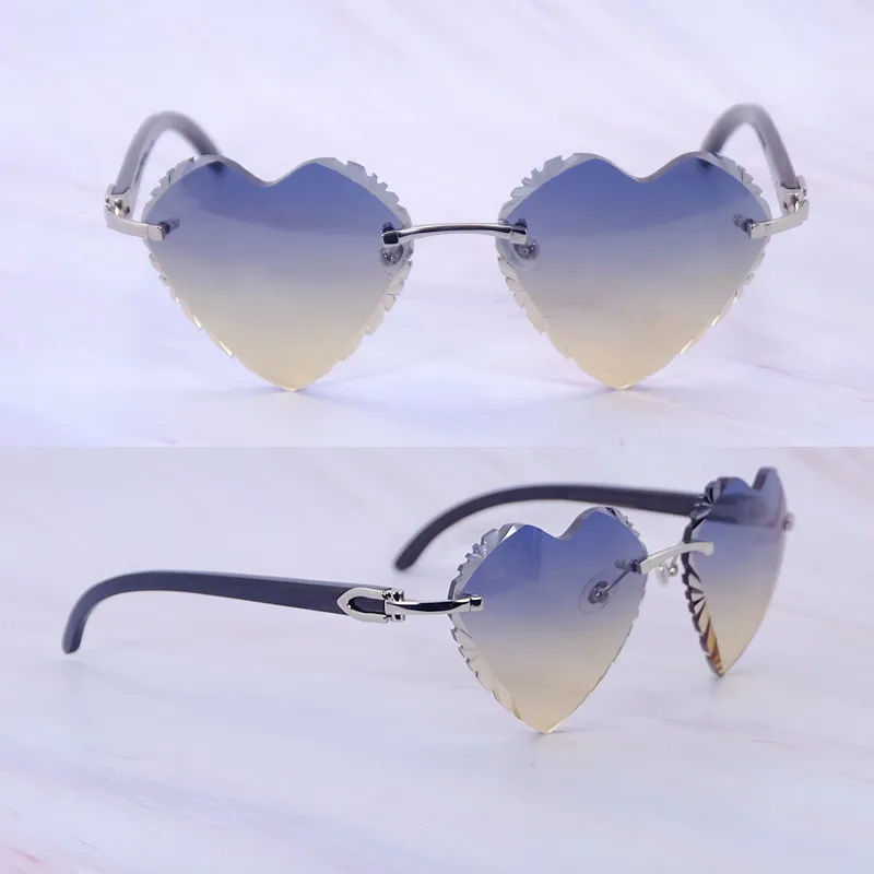 Heart-Shaped Carti All Black Buffs ( Diamond-Cut/ Dark Blue and Tan Tint)