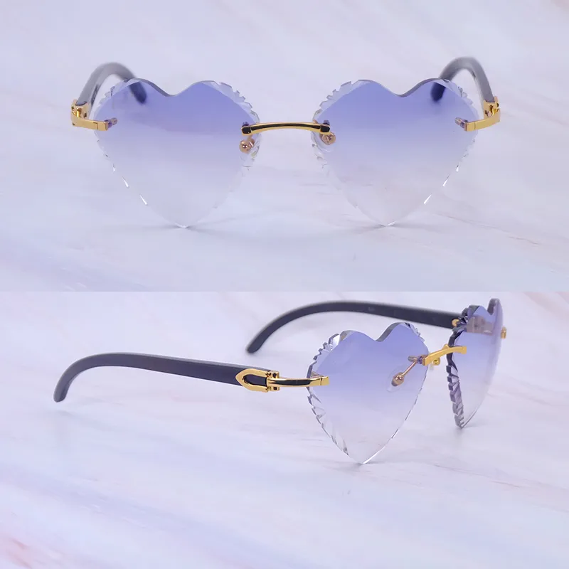 Heart-Shaped Carti All Black Buffs ( Diamond-Cut/ Lavender Tint)