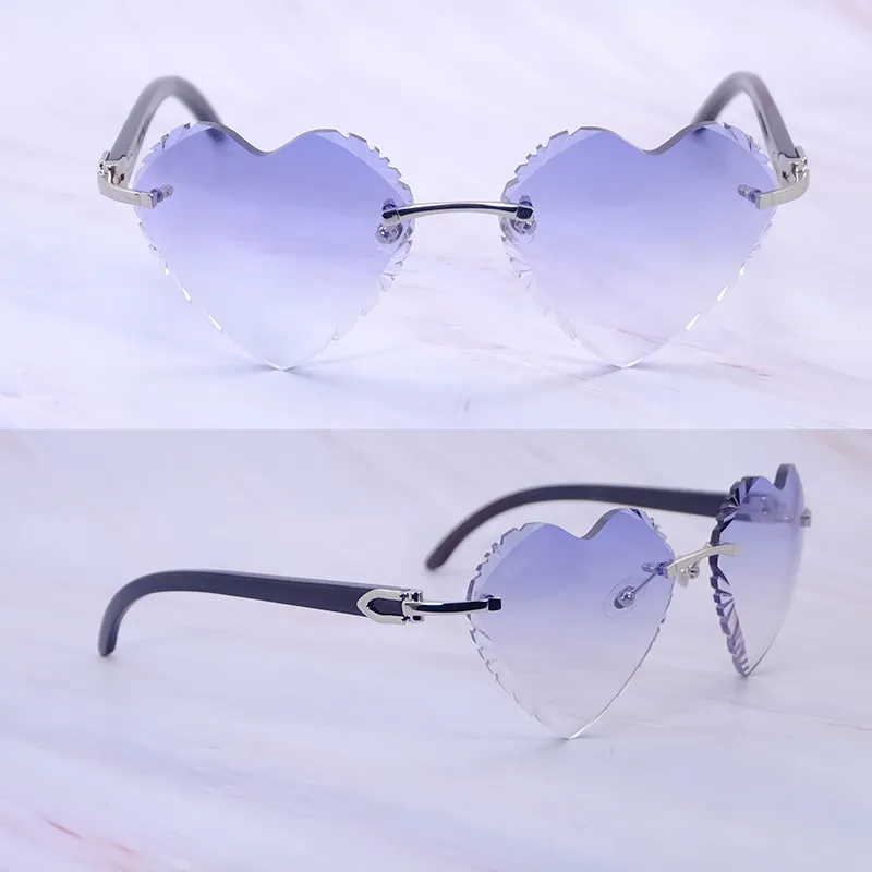 Heart-Shaped Carti All Black Buffs ( Diamond-Cut/ Lavender Tint)