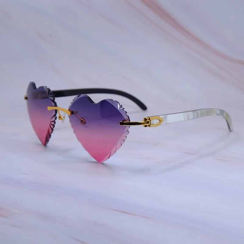 Heart-Shaped Carti White and Black Marble Buffs ( Diamond-Cut/ Purple and Pink Tint)