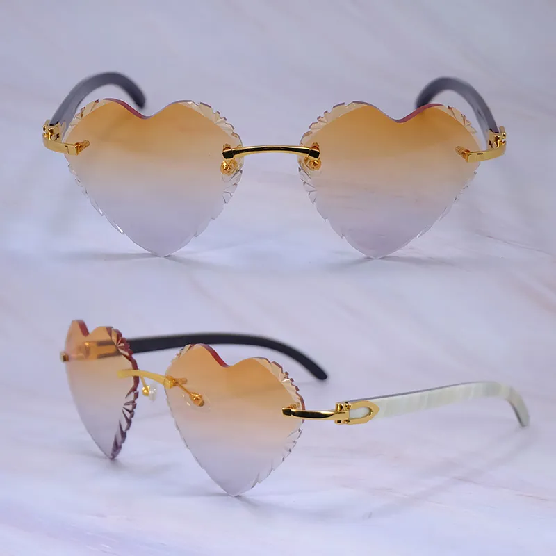 Heart-Shaped Carti White and Black Marble Buffs ( Diamond-Cut/ Orange and Purple Tint)