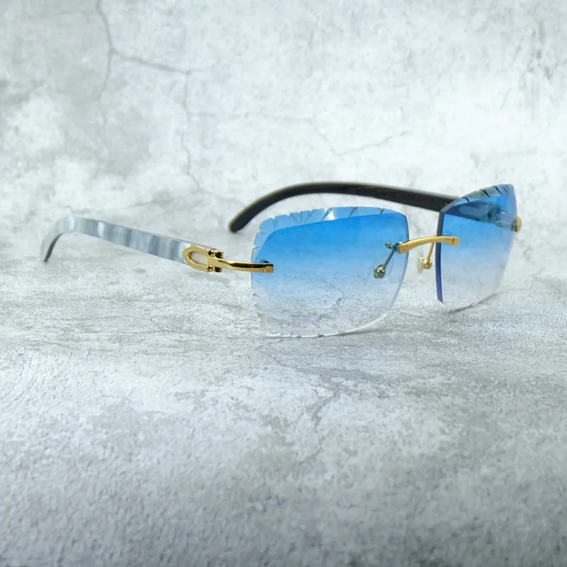 Diamond Cut Carti White and Black Marble Buffs (Blue Tint)