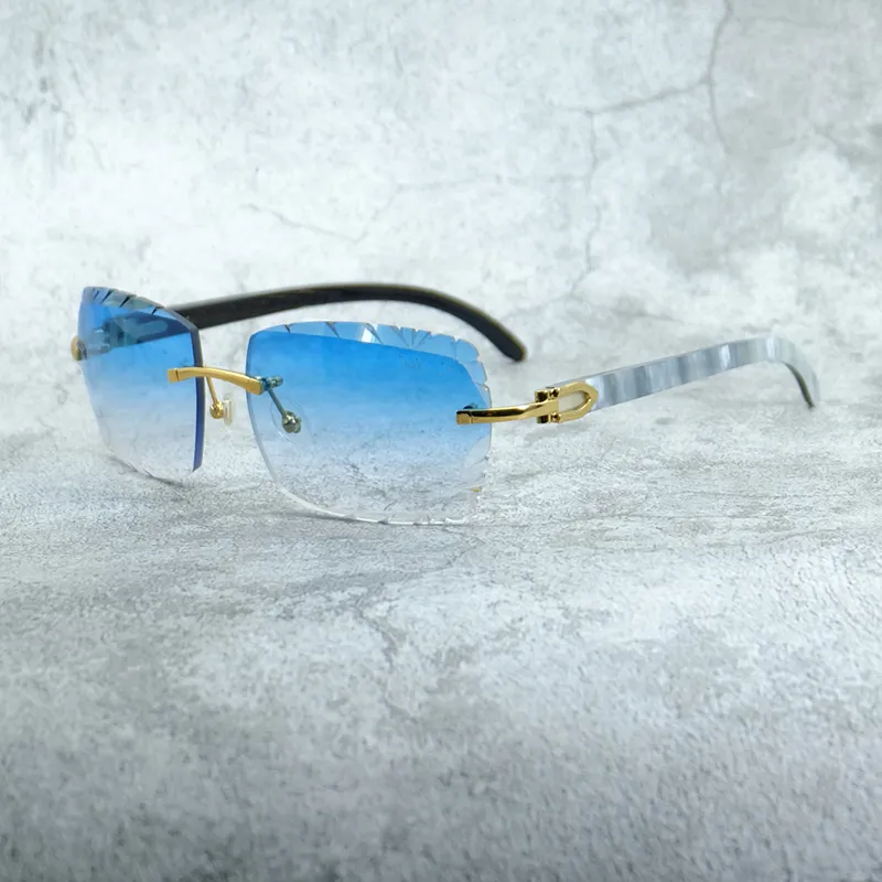 Diamond Cut Carti White and Black Marble Buffs (Blue Tint)