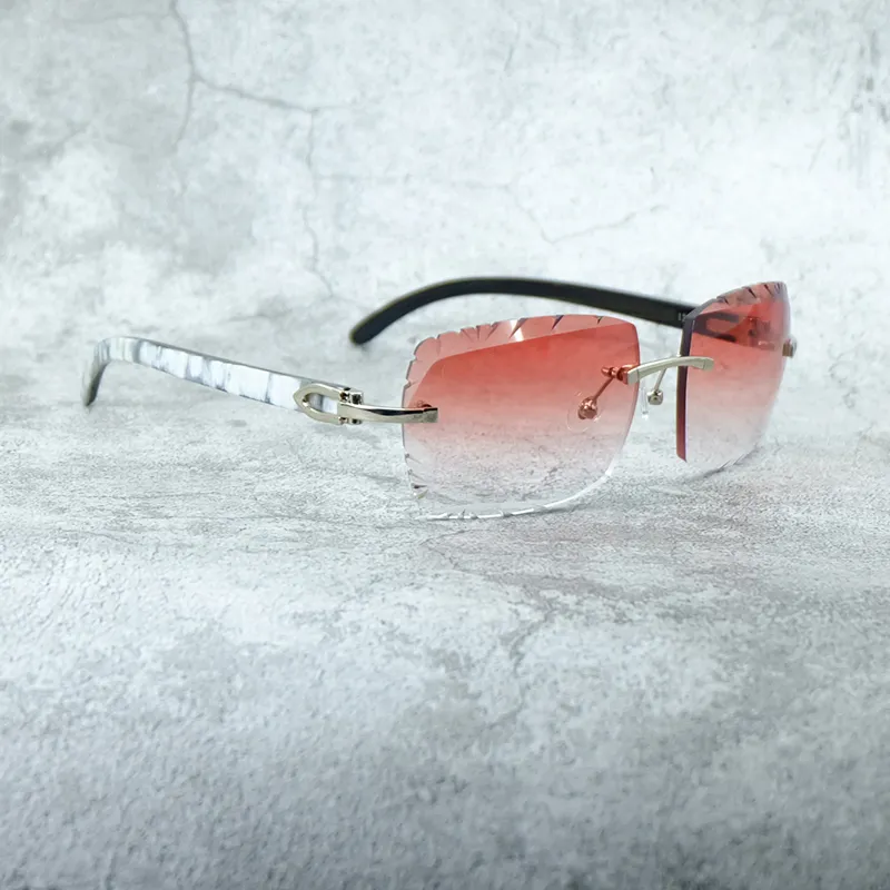 Diamond Cut Carti White and Black Marble Buffs (Red Tint)
