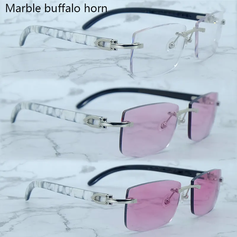 Photochromic Marble Carti White and Black Buffs (Pink Tint)