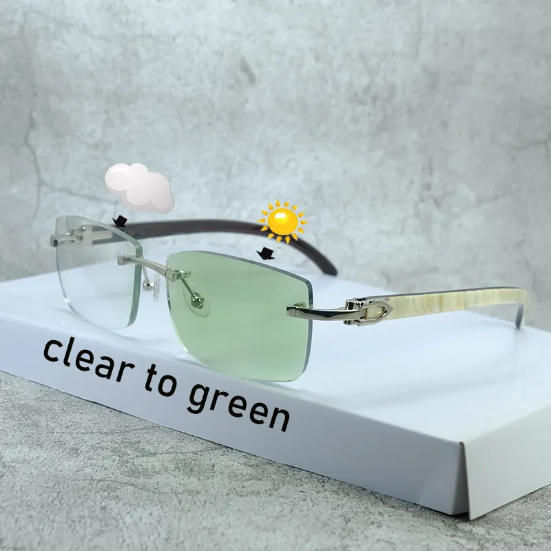 Photochromic Marble Carti White and Black Buffs (Green Tint)