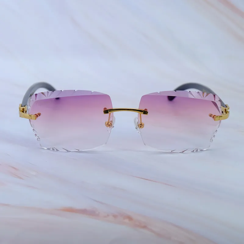 Shark Cut Carti White and Black Marble Buffs (Pink Tint)