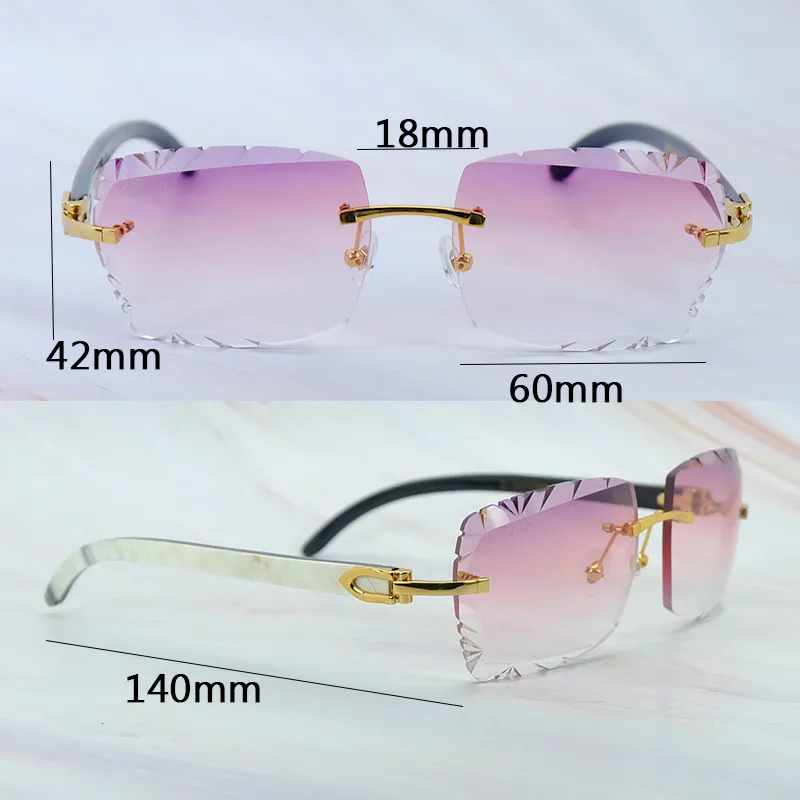 Shark Cut Carti White and Black Marble Buffs (Pink Tint)