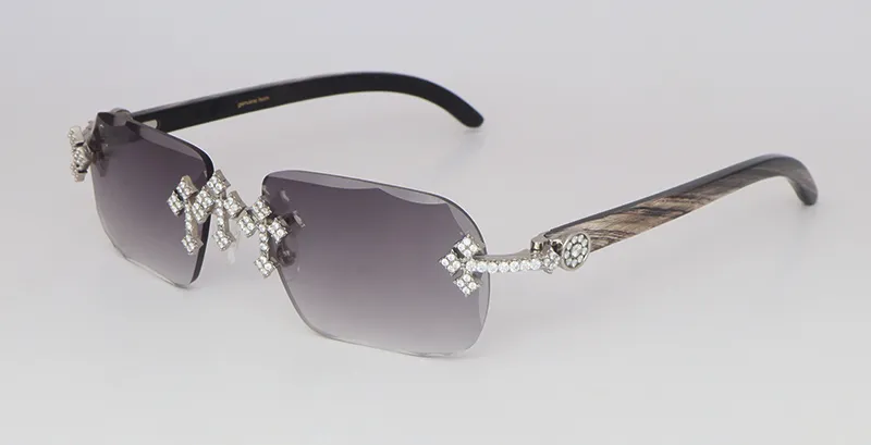 Triple Cross White Moissanite Diamonds Carti Mixed Black Buffs (Diamond Cut/ Black Tint)