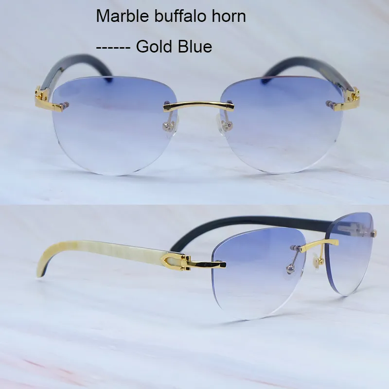 New Style Carti Marble White and Black Buffs (Blue Tint)