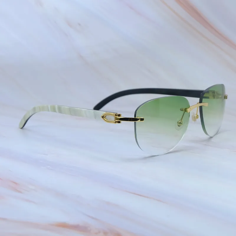 New Style Carti Marble White and Black Buffs (Green Tint)