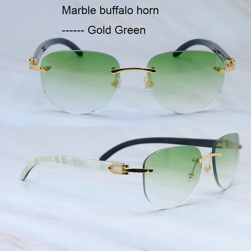 New Style Carti Marble White and Black Buffs (Green Tint)
