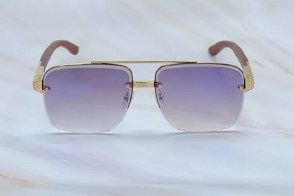 Diamond Cut Aviator Carti Woods (Purple Tint)