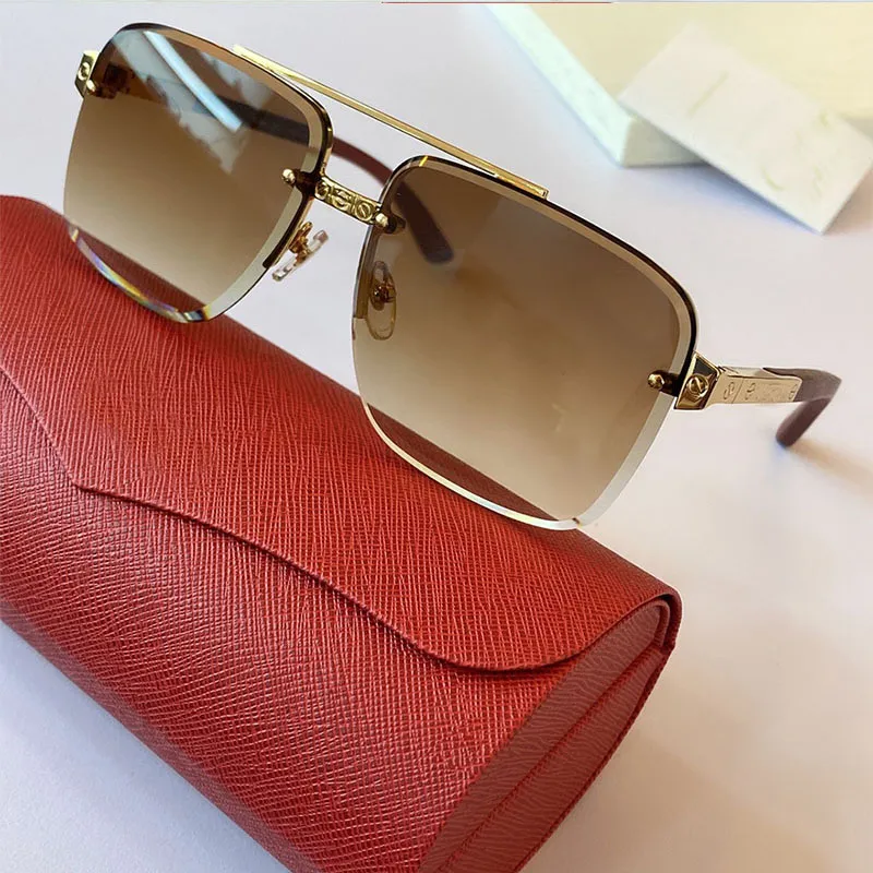 Diamond Cut Aviator Carti Woods (Brown Tint)