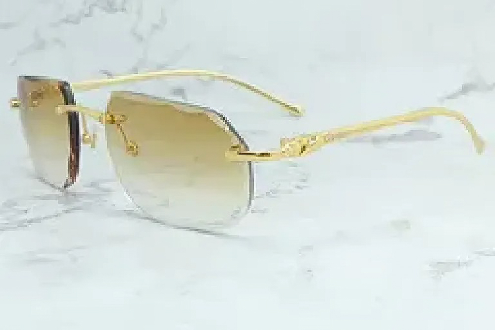 Diamond Cut Octo Aviator Carti Panthers (Brown Tint)