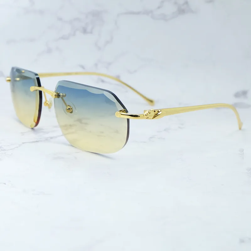 Diamond Cut Octo Aviator Carti Panthers (Blue and Green Tint)
