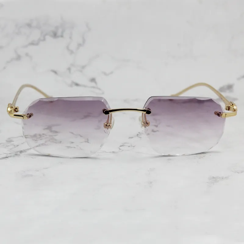 Diamond Cut Octo Aviator Carti C Wires (Purple Tint)