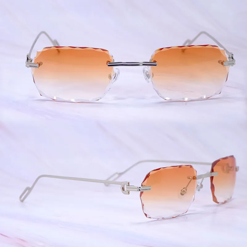Diamond Cut Octo Aviator Carti C Wires (Orange Tint)