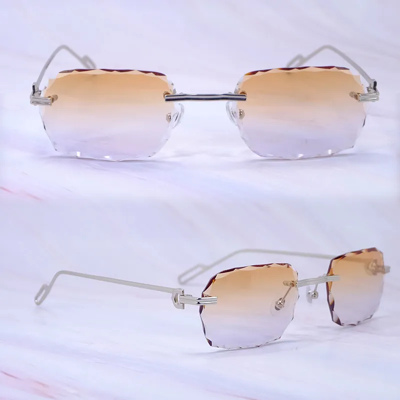 Diamond Cut Octo Aviator Carti C Wires (Orange and Purple Tint)