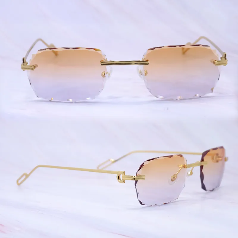 Diamond Cut Octo Aviator Carti C Wires (Orange and Purple Tint)