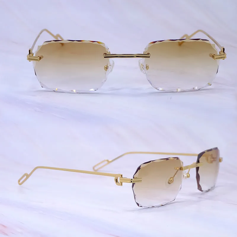 Diamond Cut Octo Aviator Carti C Wires (Brown Tint)