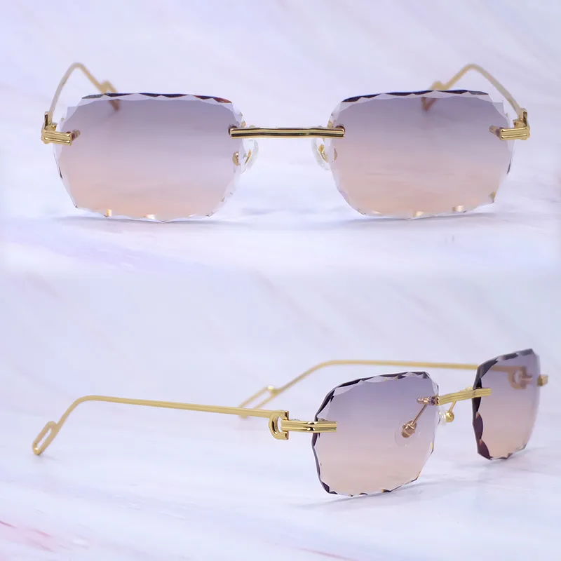 Diamond Cut Octo Aviator Carti C Wires (Purple and Brown Tint)