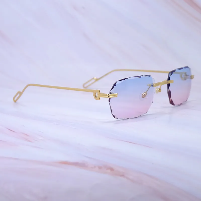 Diamond Cut Octo Aviator Carti C Wires (Blue and Pink Tint)