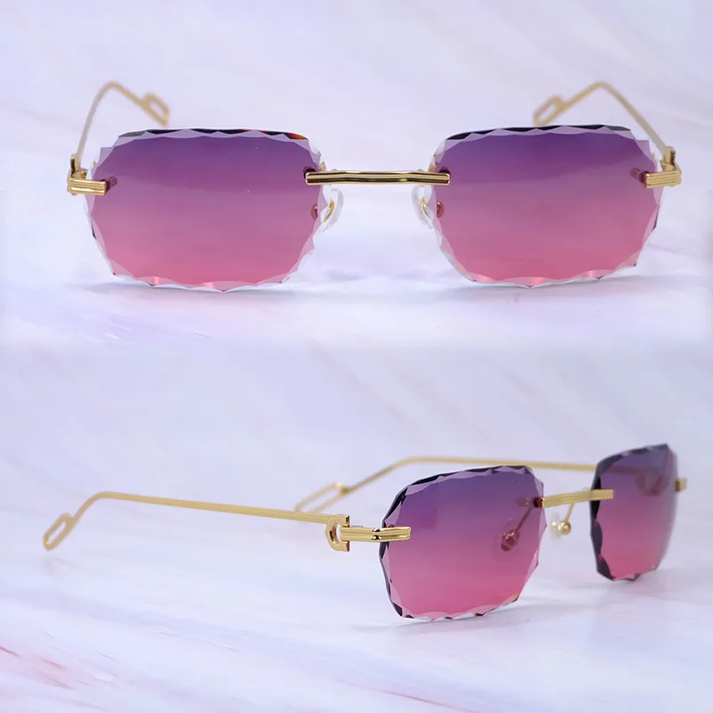 Diamond Cut Octo Aviator Carti C Wires (Purple and Pink Tint)