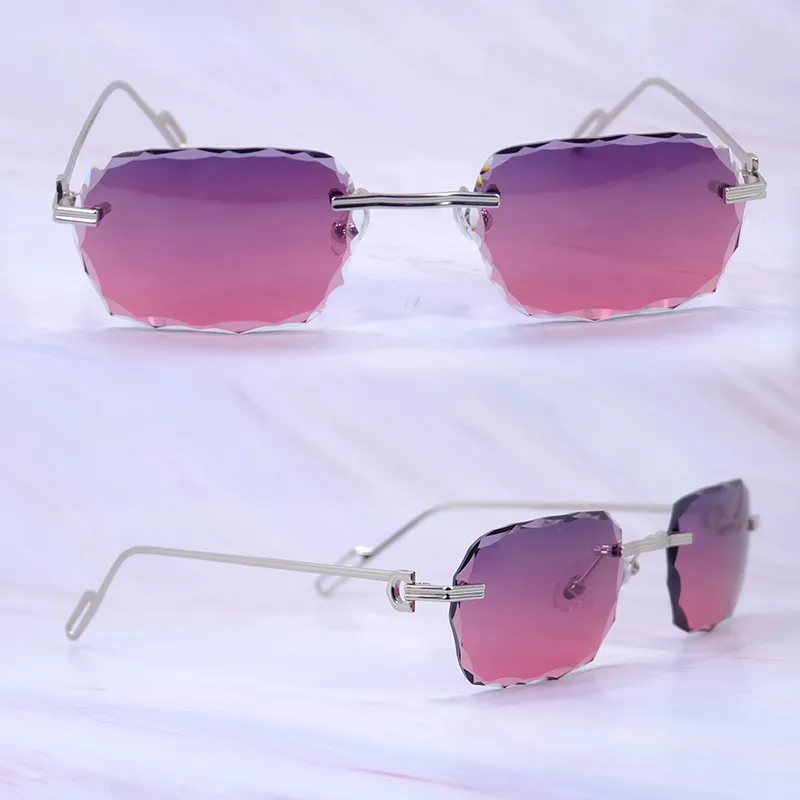 Diamond Cut Octo Aviator Carti C Wires (Purple and Pink Tint)