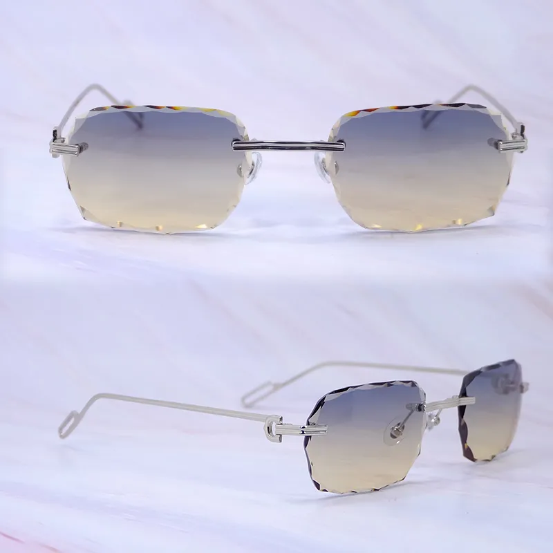 Diamond Cut Octo Aviator Carti C Wires (Blue and Tan Tint)